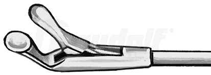 RU 8688-03 / Laryngeal Fcps., Cvd. Rgt., Wl 6.75"