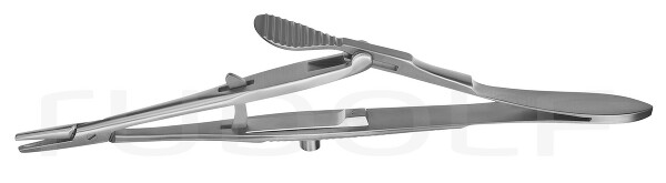 RU 5986-14 / Needle Holder Kalt Str., W. Ratchet, 14cm, 5 1/2"