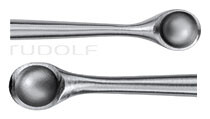 RU 5366-12 / Bone Curette Martini, Double-Ended, 4,0 mm / 3,5 mm, (L) 13.5 cm - 5 1/4"
