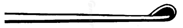 RU 7906-01/06 / Flap Knife Plester, Round Cutting, 2.5 x 3.5 mm, 16 cm - 6 1/4"