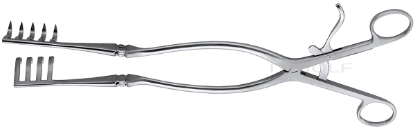 RU 4739-01 / Retractor Beckmann-Adson, Sharp 25mm
, 33cm
, 13", 4x5 Teeth