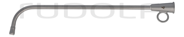 RU 7840-40 / Ear Catheter Hartmann, Curved, 4 mm, 13.5 cm - 5 1/4"