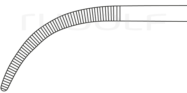 RU 3296-21 / Ligature Fcps Overholt-Geissendörfer, Cvd 21 cm, 8,25"