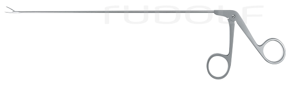 RU 8650-03/06 / Mcr. Scissors, Cvd. Lft., FF-MOV. Shaft Length 23cm
/9", Conicø2/3mm
, Jaw 2mm
