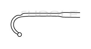 RU 8826-02 / Yasargil Ligature Guide, 18,5cm
 - 7 1/4"