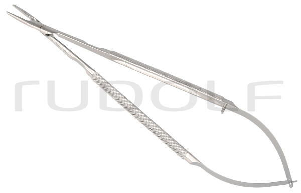 RU 5869-54F / Micro Needle Holder Microgrip, Streamline Str., W/O. Ratchet, Heavy, 23,5cm, 9"
