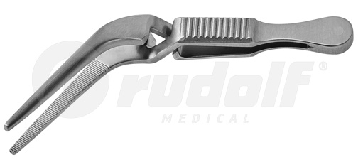 RU 3936-20 / Bulldog Clamps De Bakey-Hess, Angled 4,5 cm, 1,75"