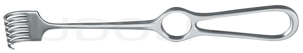 RU 4506-06 / Divaricatore Kocher, Acuto, 6 Denti 22,5 cm