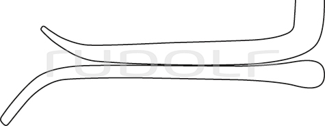 RU 4762-14 / Muskelspreizer  Williams, Blatt Links 17,5 cm, 70x20mm
