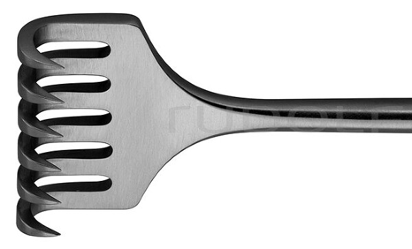 RU 4500-06 / Écarteur Volkmann, Pointu, 6 Dents 22,5 cm