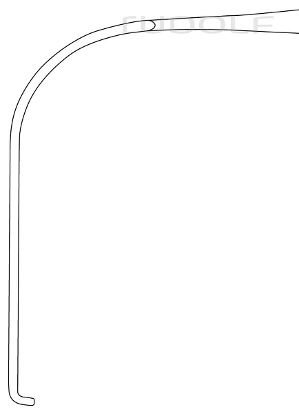 RU 4573-02 / Retractor Meyerding 23 cm - 9", 76 x 25 mm