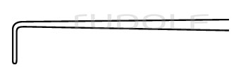 RU 8842-05 / Nerve Hook, 90°Up 24 cm - 7 1/2", 5 mm