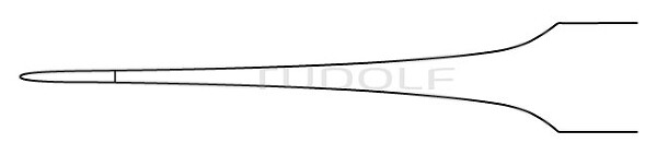 RU 4075-00 / Micro-Pinza Per Sutura, Retta, 18,5 cm, 0,5 mm