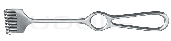 RU 4500-08 / Divaricatore Volkmann, Acuto, 8 Denti 22,5 cm