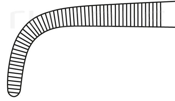 RU 3326-18 / Ligature Fcps Gemini, Cvd. 18 cm, 7"