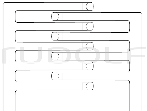 RU 4739-12 / Retractor Beckmann-Adson, Blunt 44mm
, 32cm
, 12 1/2", 4x5 Teeth