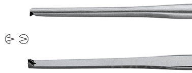 RU 4171-59 / Pinzette Chir. Gerald, Ger., Bajonett 19,0 cm