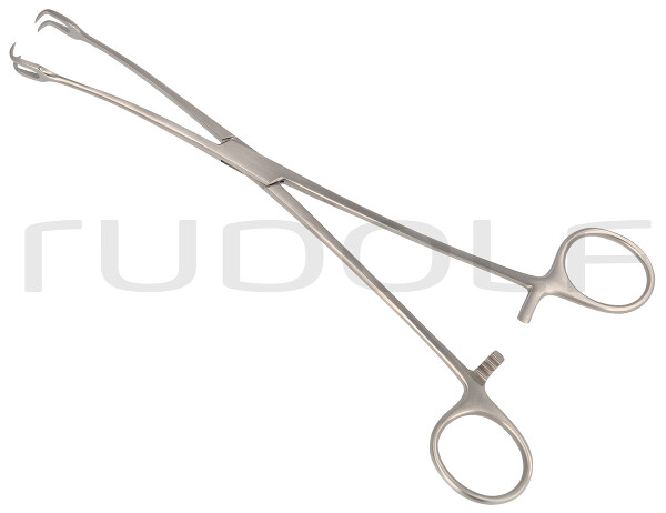 RU 7181-24 / Pinza Per Abbassare L'utero Schröder Curva in Alto, 24cm