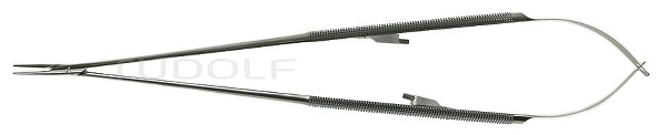 RU 5864-25F / Micro Needle Holder Microgrip, Streamline Str., W. Ratchet, 25cm, 10"