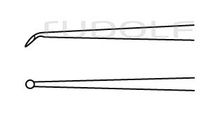 RU 8836-01T / Rhoton Dissector, Round, Ti, Fig. 1 19 cm - 7 1/2", Ø1 mm