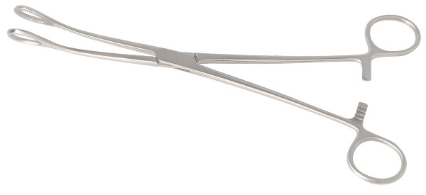RU 3911-25 / Pinza Per Tamponi Förster, Curva, Striata 25,0 cm