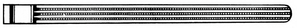 RU 6552-22 / Darmklemme Kocher, Atrauma, Gerade, (L) 22 cm