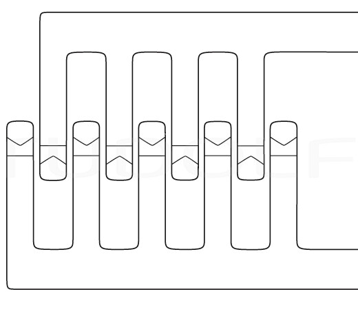 RU 4739-01 / Separador Beckmann-Adson, Agudo, 4x5D., 25 mm, 31 cm