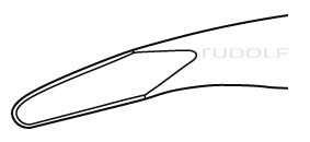 RU 5560-14 / Hohlmeisselzange Luer-Friedmann, Gebogen, 3 mm, 14 cm