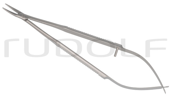 RU 5851-15 / Micro Needle Holder, W/O. Ratchet, Cvd. 15cm, 6"