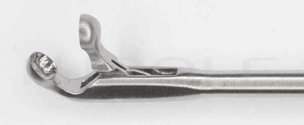 RU 8650-03/31 / Micro Fcps. Cup-Shp,. Up Lft., FF-MOV. Shaft Length 23cm
/9", Conicø2/3mm
, Jaw 2mm
