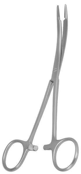 RU 3815-17 / Polypus and Dressing Forceps, Curved, with Ratchet, 17 cm/6 3/4"