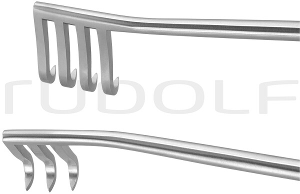 RU 4724-20 / Retractor Weitlaner, Sharp 20cm, 8", 3x4 Teeth