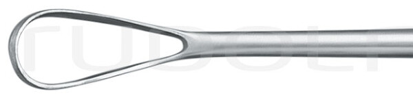 RU 7300-02 / Cureta Uterina Sims, Maleable, Cortante Fig. 2, 17,5 x 8,5 mm, 28 cm