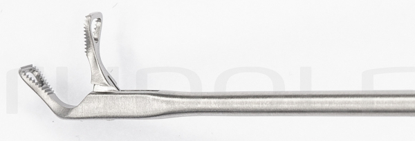 RU 8650-03/18 / Lar. Micr. Grasp. Fcps, Up Rgt., FF-MOV. Shaft Length 23cm
/9", Conicø2/3mm
, Jaw 2mm
