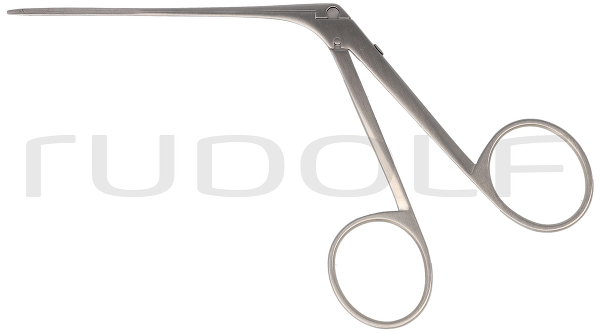 RU 7893-11/04 / Micro Ear Forceps, Straight, Serrated, Shaft Length 8 cm - 3 1/4",
