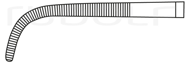 RU 3350-22 / Ligature Fcps Mixter, Fine, Cvd. 22 cm, 8,75"