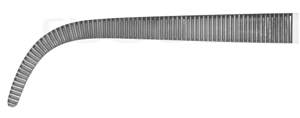 RU 3253-43 / Hemost. Fcps Kelly, Cvd. 19 cm, 7,5"
