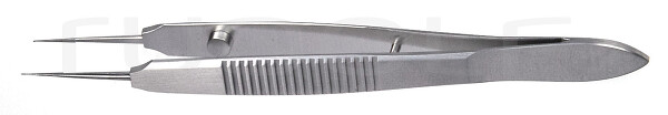 RU 9855-11 / Pinza Per L'iride Mod. Bonn, 1x2D, Retta 0,12mm, 10cm