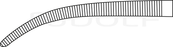 RU 3253-61 / Hemost. Fcps Kelly, Cvd. 22 cm, 8,75"
