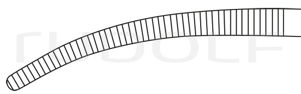 RU 3251-22 / Pinza Emostatica Roberts, Curva 22,0 cm