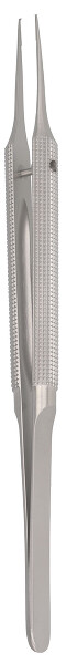RU 4068-32 / Micro-Pinza, Retta, 1x2 Zähne, Manico Rot Placca P. Filo, 6x0,4mm, 15,0 cm