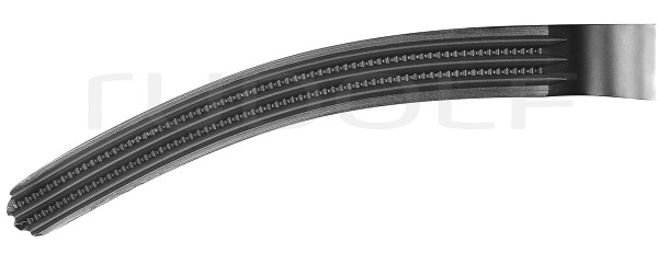RU 3383-02 / Pinza Rogers P/Parametrio, Curva, 22 cm