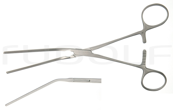 RU 7610-03 / Leland-Jones Atrauma Forceps, Cvd., (L) 19 cm - 7 1/2"