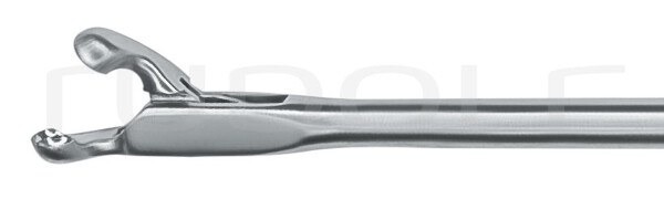 RU 8650-03/26 / Mikro-Löffelzg., Li. Geb., ZF-BEW. Schaftl. 23,0 cm, Konisch Ø2/3 mm, Maul 2mm