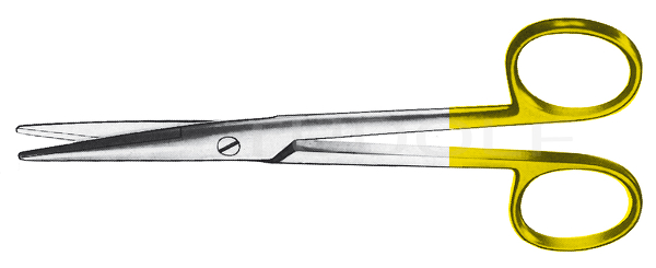 RU 1262-15 / Scissors Mayo-Stille, Bl/Bl, Str., TC 14,5 cm - 5 3/4"