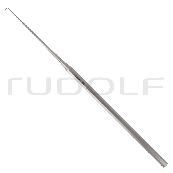RU 7907-05/25 / Ohr-Häkchen Shambaugh, Scharf, Abgewinkelt 90°, 2,5 mm, 16 cm