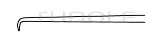 RU 8836-11T / Rhoton Hook, Semi-Sharp, Ti, Fig. 9 19,0 cm - 7 1/2", 2 mm, 90°