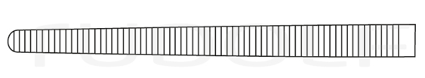 RU 3000-24 / Hemost. Fcps Rochester-Pean, Str. 24 cm, 9,5"