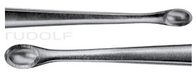 RU 5368-00 / Bone Curette Williger, Double-Ended, 3 x 5.2 mm, 2.5 x 4.5 mm, 13.5 cm
/51/4"
