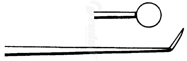 RU 7906-03/10 / Circular Cut Knife Rosen, Angled 45°, Ø 1 mm, 16 cm - 6 1/4"